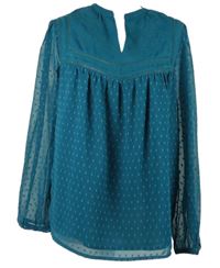 Dámská petrolejová vzorovaná šifonová halenka Falmer 