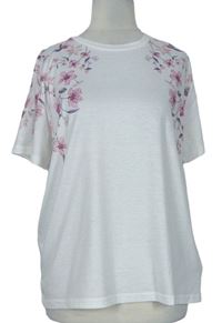 Dámské bílé květované tričko Shein 