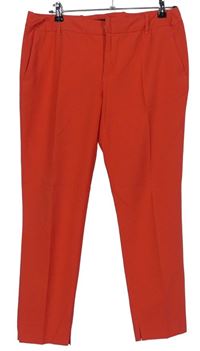 Dámské červené crop kalhoty s puky Zara 