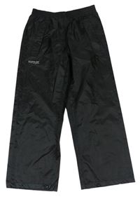 Černé nepromokavé funkční kalhoty s logem Regatta