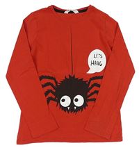 Červené triko s pavoukem H&M