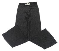 Černé třpytivé flare legíny H&M
