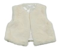 Smetanová kožešinová vesta Primark