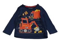 Tmavomodré triko s bagrem Nutmeg