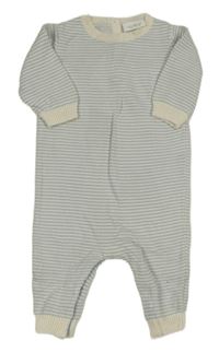 Světlemodro-bílý pruhovaný pletený overal Next 