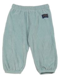 Světlemodré žebrované sametové kalhoty s nášivkou M&S