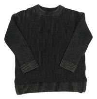 Černý melírovaný svetr s nápisem Reserved