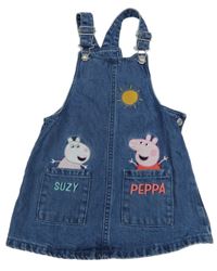 Modré riflové šaty s PEppa pig F&F