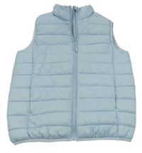 Světlemodrá šusťáková zateplená vesta 