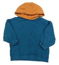 Petrolejovo-oranžová mikina s kapucí John Lewis