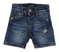 Tmavomodré riflové kraťasy 