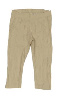 Béžové žebrované legíny H&M