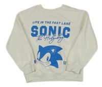 Bílo-modrá mikina se Sonicem H&M