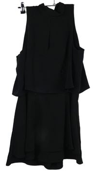 Dámský černý kraťasový vrstvený overal River Island