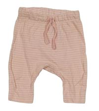 Světlerůžové pruhované lehké tepláky H&M