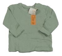 Světlekhaki žebrované triko Primark