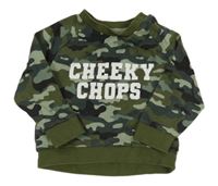 Khaki army mikina s nápisem Nutmeg