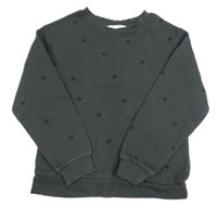 Antracitová mikina se srdíčky H&M