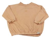 Lososová oversize mikina s výšivkou Next