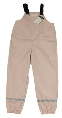 Nové - Světlerůžové voděodolné laclové kalhoty Primark