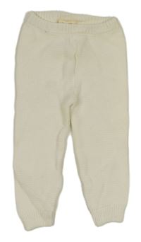 Smetanové pletené kalhoty Lupilu