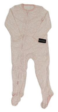 Nové - světlerůžovo-bílý květovaný žebrovaný overal St. Bernard