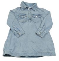 Světlemodré riflové košilové šaty M&S