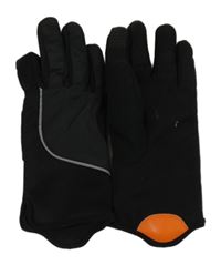 Šedo-černé šusťákové prstové zateplené rukavice Crane