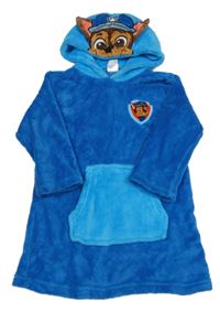 Modrá chlupatá oversize mikina s kapucí - Tlapková patrola Nickelodeon