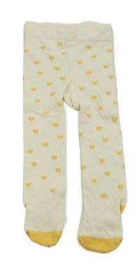 Smetanové punčocháče se srdíčky F&F