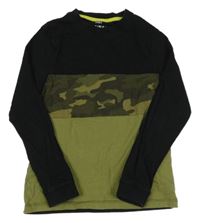 Černo-army-khaki triko M&S