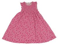 Tmavorůžové květované šaty Topolino