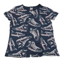 Tmavomodré tričko s botami C&A