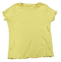 Žluté žebrované tričko George