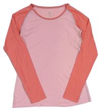 Svělterůžovo-růžové sportovní funkční triko  Crane 