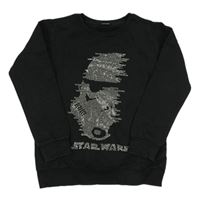 Černá mikina se Star Wars z kamínků