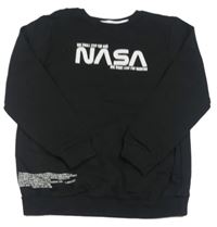 Černá mikina s nápisem NASA Primark