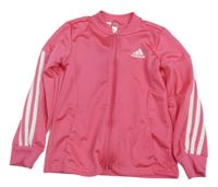 Růžová propínací sportovní mikina s logem Adidas