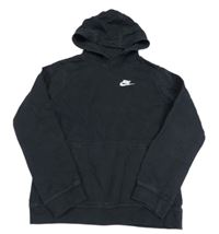 Černá mikina s logem a kapucí Nike