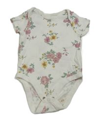 Bílé body s kytičkami F&F