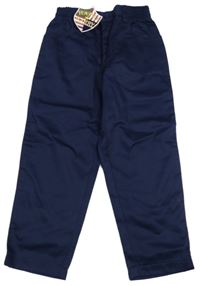 Nové - Tmavomodré plátěné kalhoty s nášivkou zn. Happy Harry 