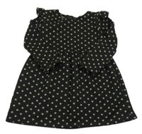 Černé šaty se zlatými srdíčky George 