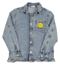 Modrá riflová bunda se smajlíky H&M