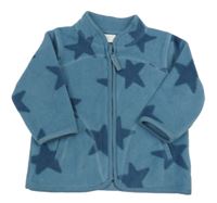 Modrá fleecová propínací mikina s hvězdičkami Next