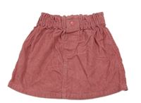 Růžová manšestrová sukně George