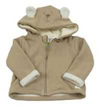 Béžová propínací mikina s kapucí Losan