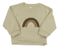 Béžová mikina s duhou 
