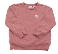 Růžová mikina s logem Adidas