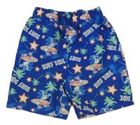 Tmavomodré plážové kraťasy se Sonicem 