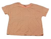 Růžovo-béžové vzorované crop tričko Matalan